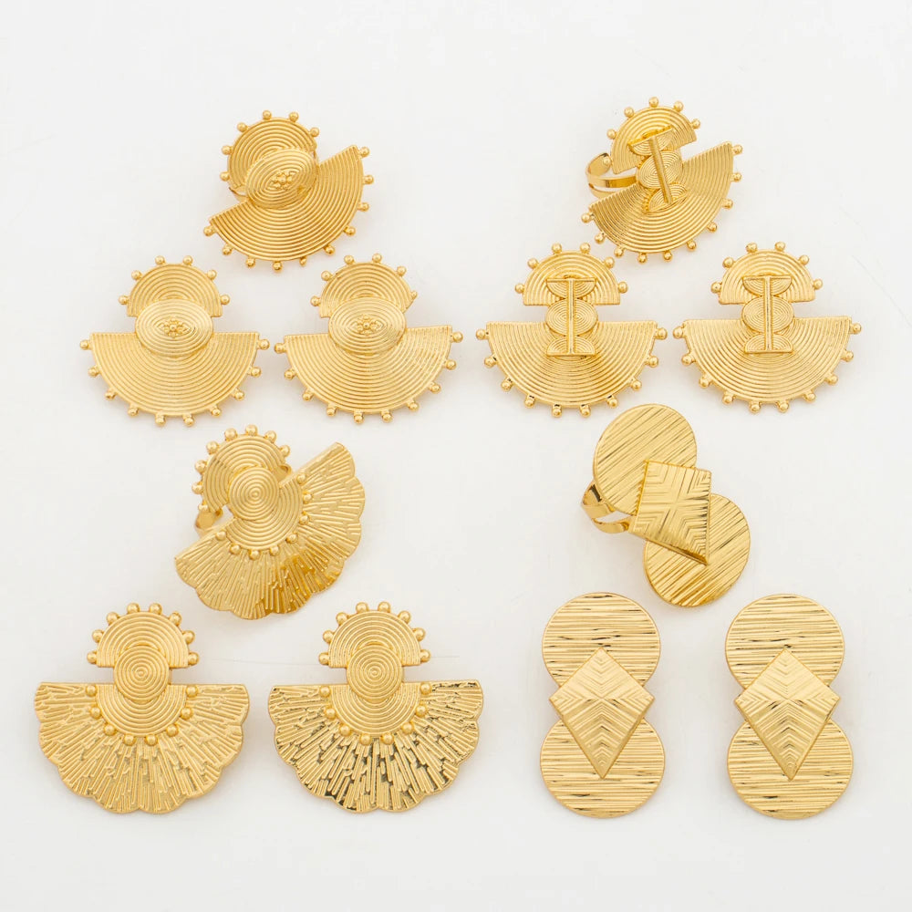 18K Gold Jewelry Set for Women – Elegant Wedding & Party Gift