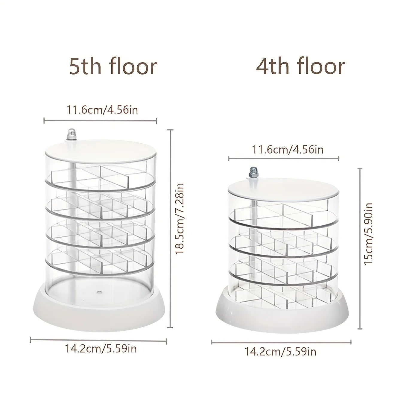 Transparent Rotating Jewelry Box | Multi-Layer Storage for Earrings & Necklaces