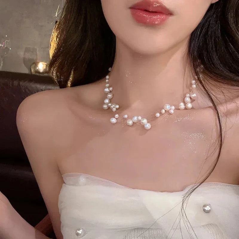 Women’s Multi-Layer Pearl Necklace | French-Inspired Fashion Jewelry