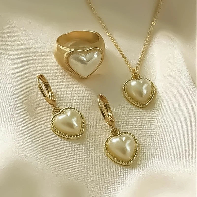 Exquisite Pearl Jewelry Set for Women – 3-Piece Bridal Accessories