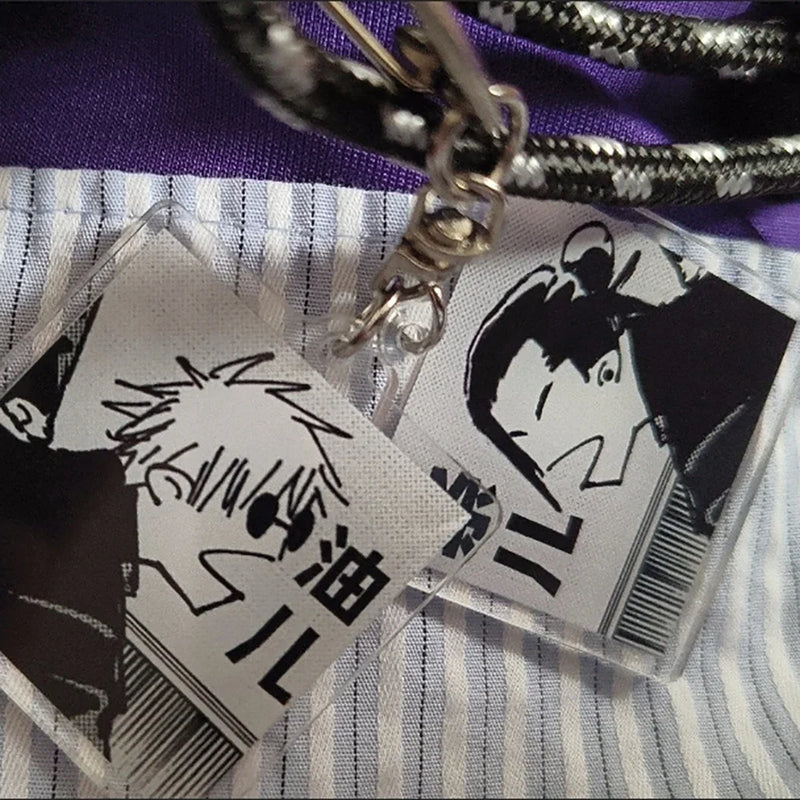 Anime Satoru Gojo Geto Suguru Key Chain Cute Bag Backpack Pendant Acrylic Couple Keychains Accessories ﻿
