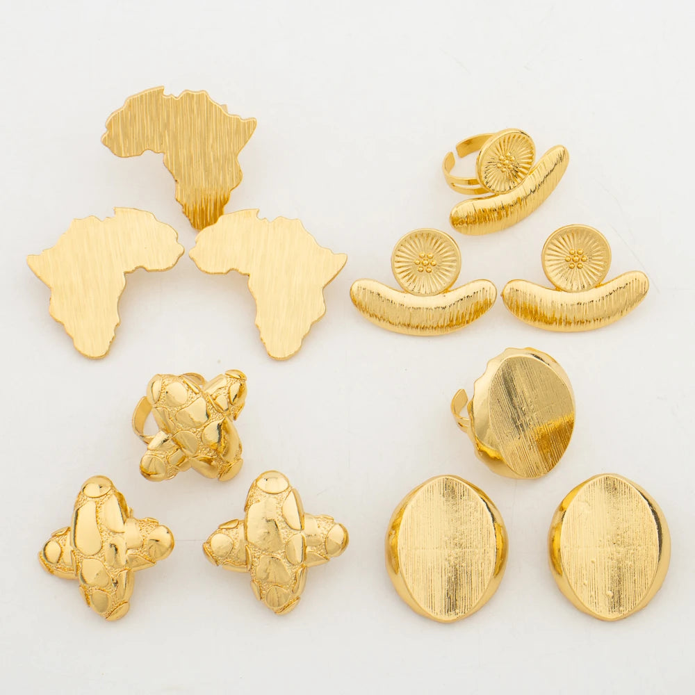 18K Gold Jewelry Set for Women – Elegant Wedding & Party Gift